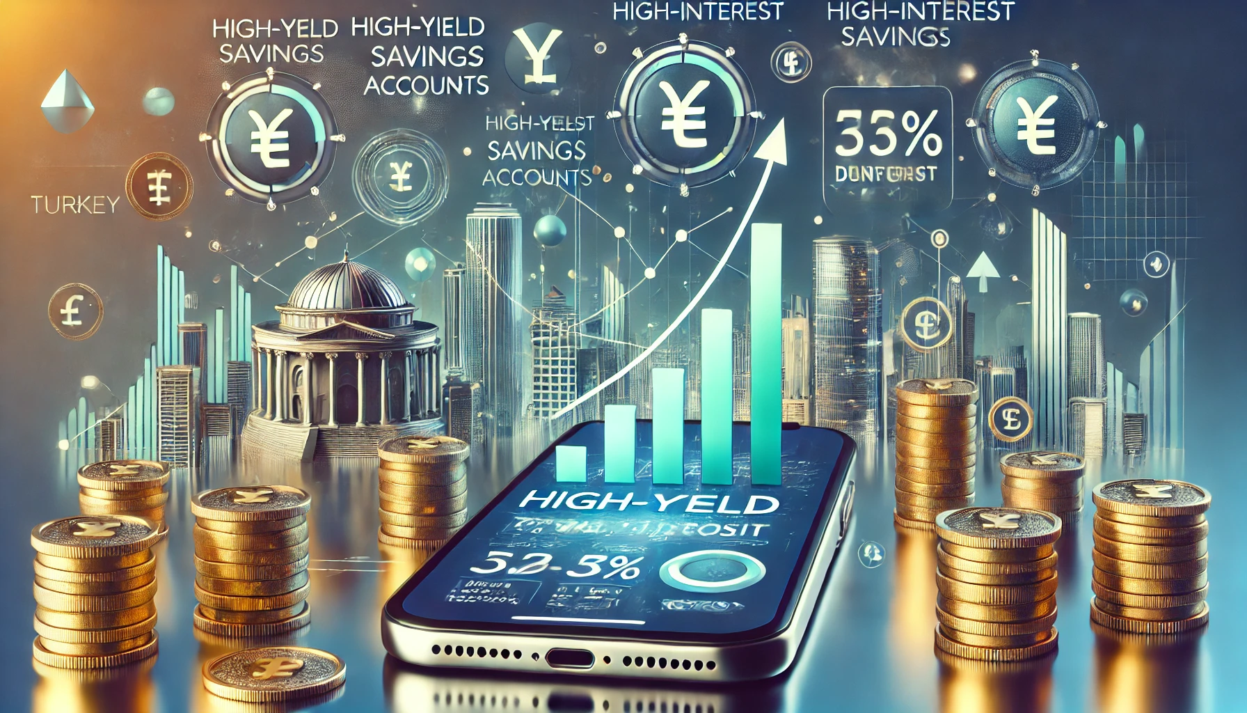 a cellphone with a graph on it
