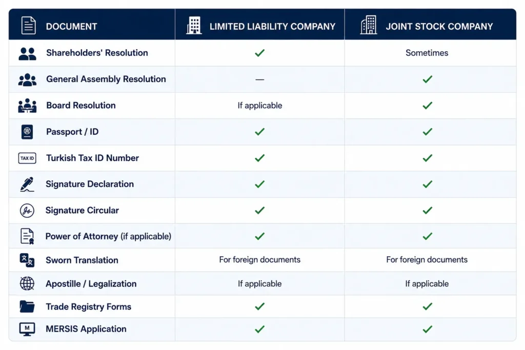 Documents Required to Change a Company Director or Manager in Turkey